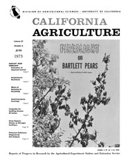 California Agriculture, Vol. 27, No.6