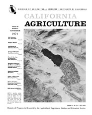 California Agriculture, Vol. 28, No.9