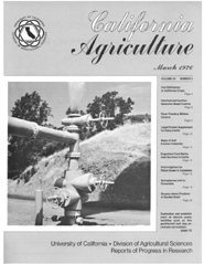 California Agriculture, Vol. 30, No.3