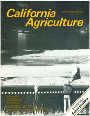 California Agriculture, Vol. 30, No.11