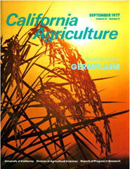 California Agriculture, Vol. 31, No.9
