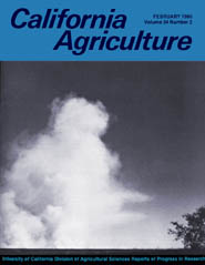 California Agriculture, Vol. 34, No.2