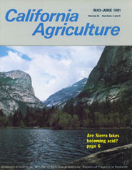 California Agriculture, Vol. 35, No.1