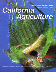 California Agriculture, Vol. 37, No.1