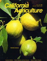 California Agriculture, Vol. 39, No.5