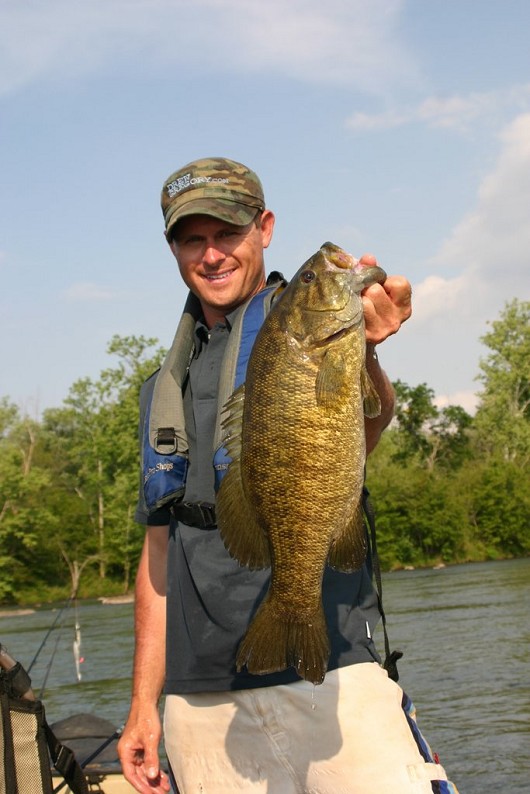 Smallmouth bass (vertical).  Photo courtesy of Drew Gregory.