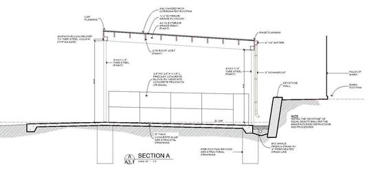 Compost Bunker Section Drawing