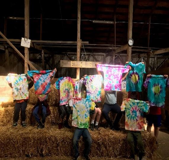 Summer Campers show their Tie Dye Shirts