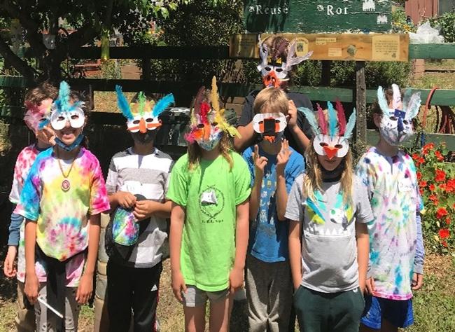 Summer Campers 2021 with their Bird Masks