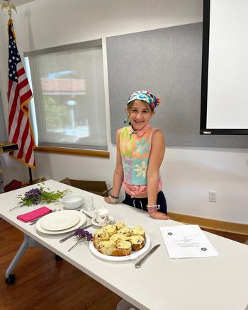4-H'er displaying cooking project goodies