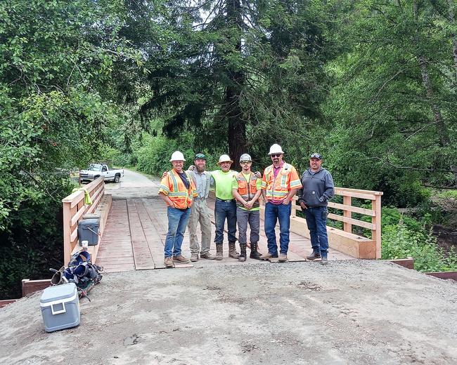 The bridge construction crew & our foreman Augie - Thanks Guys!
