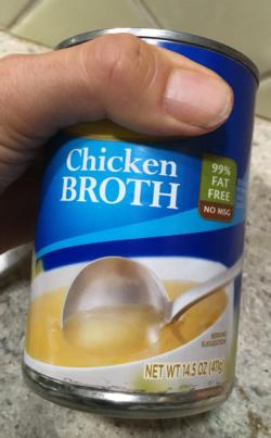 1 can (about 2 cups) of chicken broth, low sodium