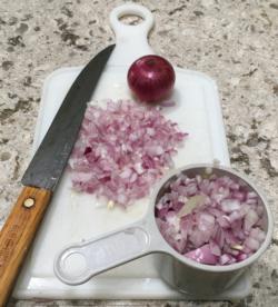1 cup of onions, diced