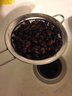Drain the beans and/or rinse with water