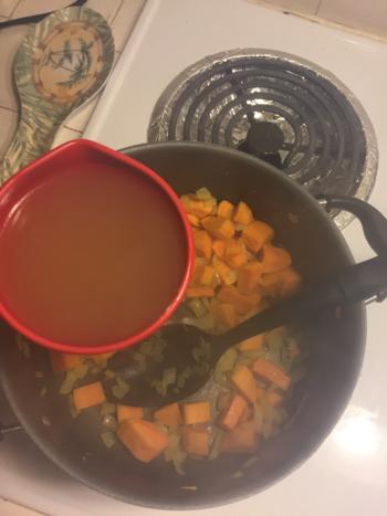 Add 1 cup of low-sodium chicken broth
