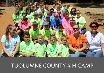 Button that links to Tuolumne County 4-H Summer Camp webpage
