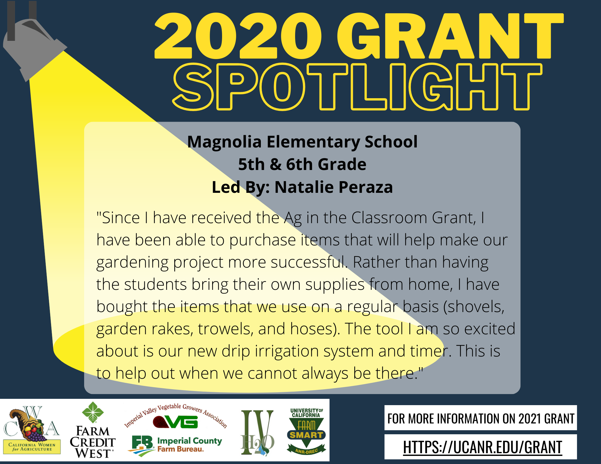 2020 grant spotlight-Magnolia School- Natalie Peraza