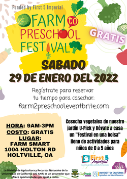 Farm to Preschool Flyer- Spanish