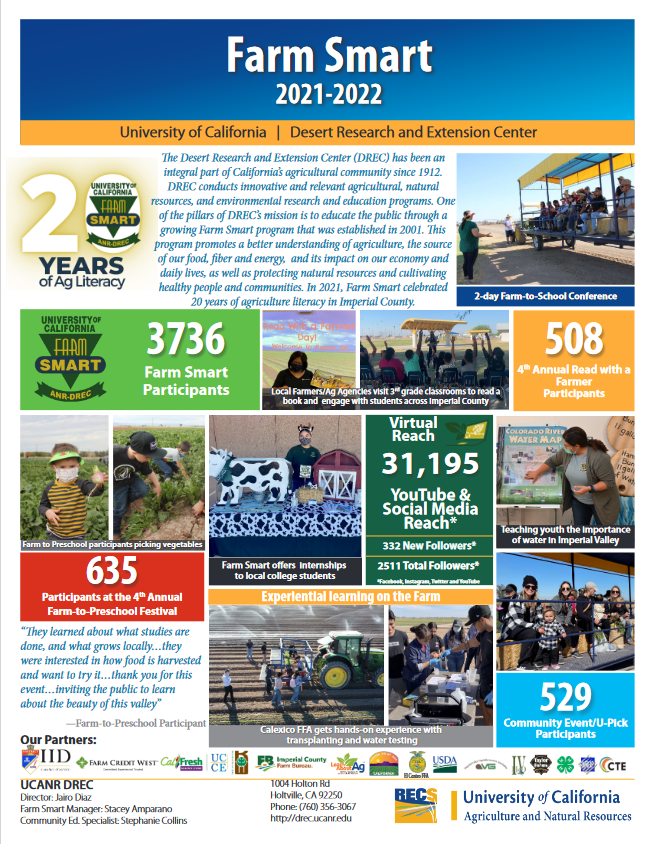 2021-2022 Farm Smart Annual Report Picture