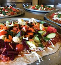 Students create healthy pizzas for Lunch at the Ranch