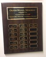 Oliver Wilson Award Plaque