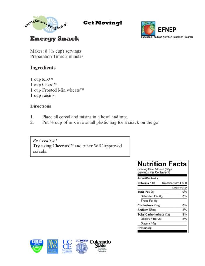 Energy Snack Recipe