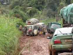 Traffic jam, bad roads, Cameroon