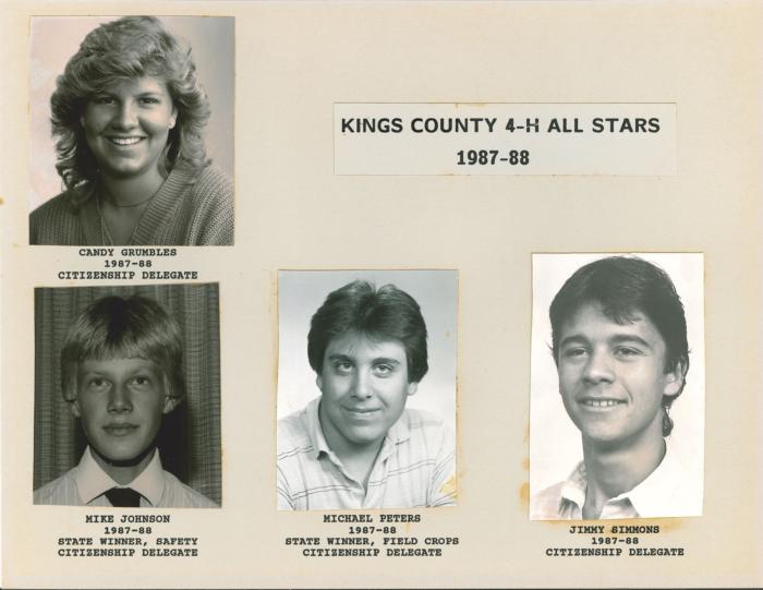 Kings Co. 4-H All Star 1987-88