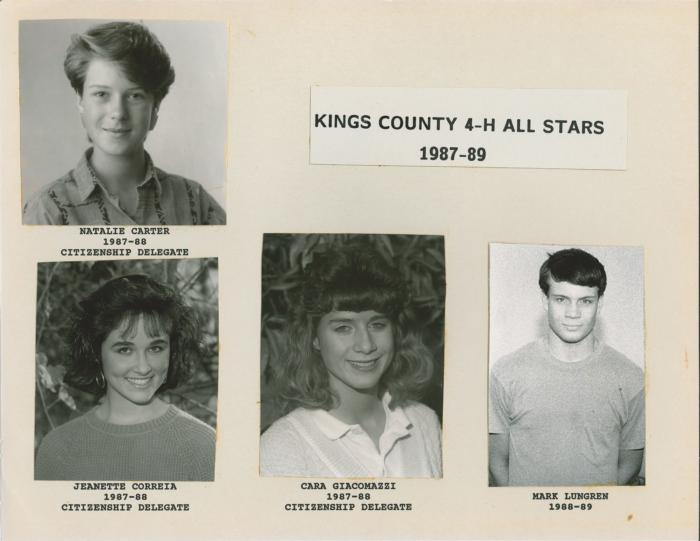 Kings Co. 4-H All Star 1987-89