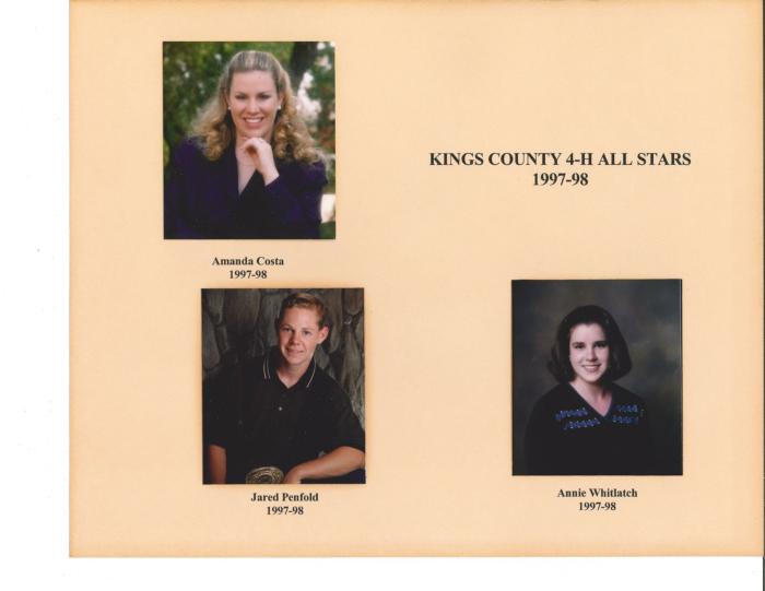 Kings Co. 4-H All Star 1997-98