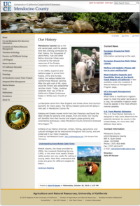 Thumbnail of Mendocino County Cooperative Extension homepage