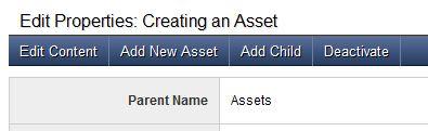 Add an asset from Page Properties