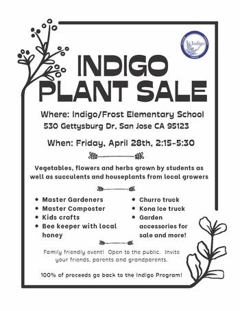 Indigo 2023 Plant Sale Flyer