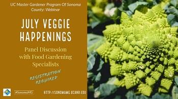 Join us for our July Veggie Happening zoom event on July 13th.