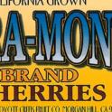 Clara-Monte brand cherries label