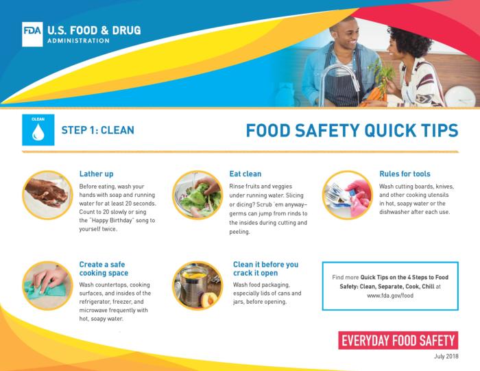 Food-Safety-For-Young-Adults-Quick-Tips--Clean