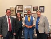 From left, Gabe Youtsey, Anne Megaro, Rep. Ami Bera and Glenda Humiston.