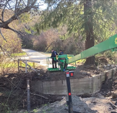 Crossing Purisima Creek by bucket lift to enter Elkus Ranch takes about 2 minutes, which feels like a snail's pace compared to driving over, says Leslie Jensen.