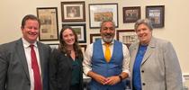 From left, Gabe Youtsey, Anne Megaro, Rep. Ami Bera and Glenda Humiston. for ANR Employee News Blog