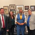 From left, Gabe Youtsey, Anne Megaro, Rep. Ami Bera and Glenda Humiston.