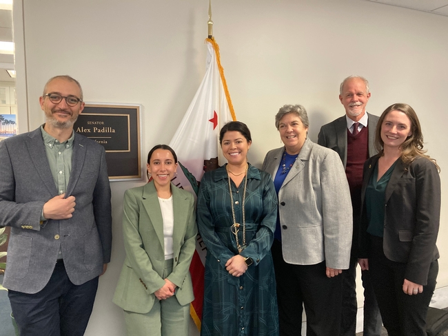 From left, Elia Scudiero, two members of Sen. Alex Padilla's staff, Humiston, Peter Atkinson and Megaro.