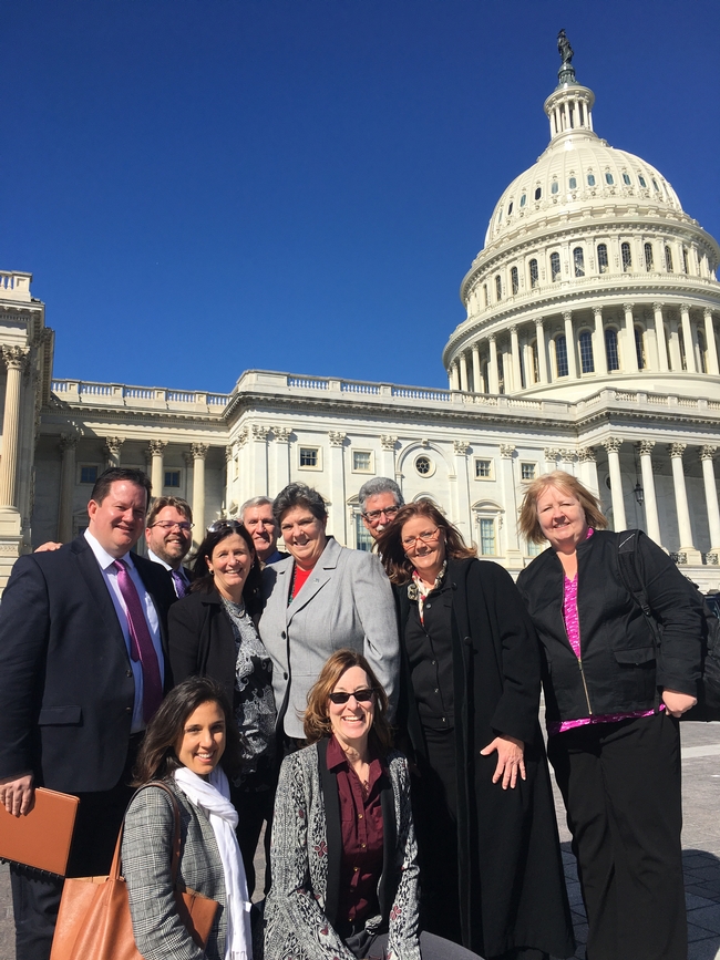 The UC ANR group at the nation's capitol from left, Gabe Youtsey, Lucas Frerichs,Clare Gupta, Dina Moore, Bill Frost,Glenda Humiston, Lorrene Ritchie, Mike Mellano, Cher Watte and Wendy Powers.