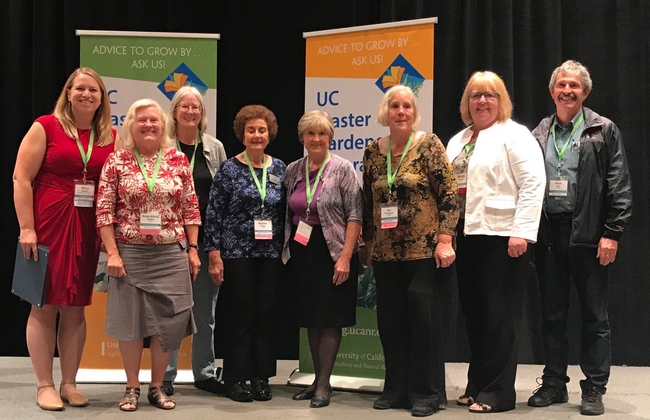 UC Master Gardeners who have reached milestones over 5,000 volunteer hours were honored.