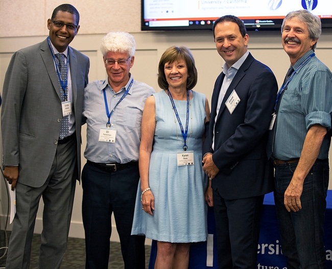 From left, Ermias Kebreab, Eli Feinerman, Karen Ross, Shlomi Kofman and Mark Bell. “We need the answers of best practices that come from academia,