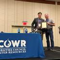 Doug Parker receives “Friend of UCOWR Award” from Jonathan Yoder, director of the State of Washington Water Research Center at Washington State University and member of the UCOWR Board of Directors.