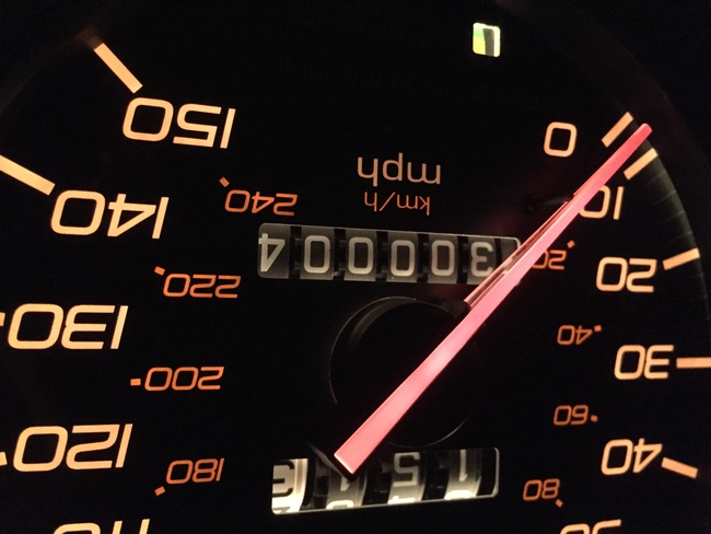 Car Odometer with 300,000 miles