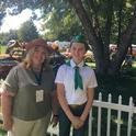 June Coleman, California 4-H Foundation Board member, visited with 4-H'er Lily from Amador County.