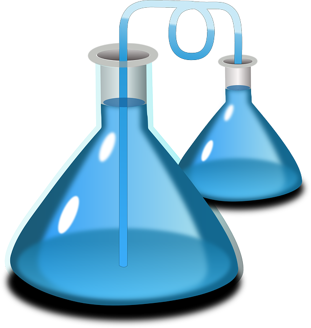 Image of 2 lab flasks with tubing connecting them