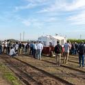 Ag tech companies that would like to participate in AgroBaja may apply for sponsorship. FIRA USA attendees observe a field demonstration in 2022.
