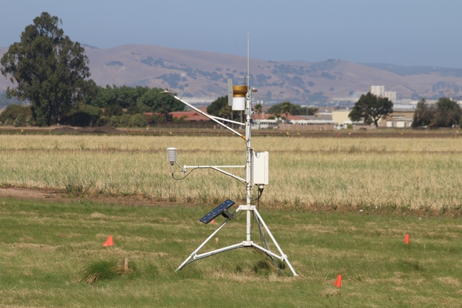 CropManage estimates crop water needs using crop development models and weather data from stations like the California Irrigation Management Information System (CIMIS) station shown here in Salinas.